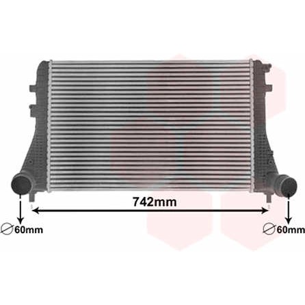 Слика на интеркулер VAN WEZEL 58014701 за VW Scirocco (137) 2.0 R - 280 коњи бензин