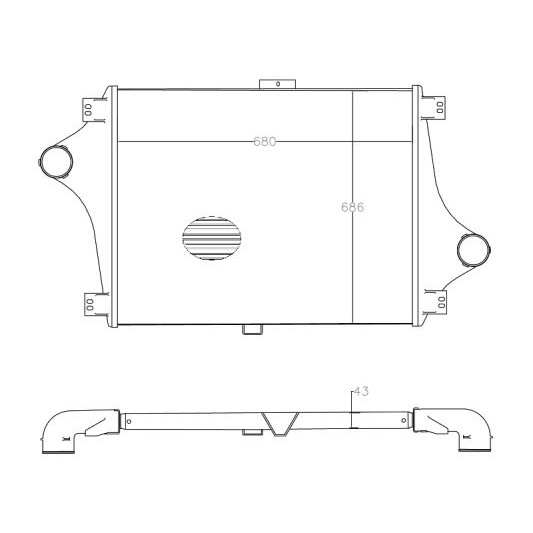 Слика на интеркулер WILMINK GROUP WG1724042 за камион Renault C 1982 CBH 380.34 - 374 коњи дизел