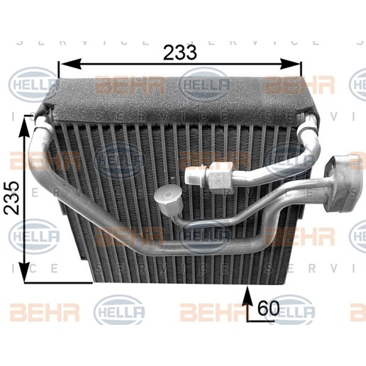 Слика на испарувач, клима уред BEHR HELLA SERVICE 8FV 351 210-651 за Volvo S40 Sedan (VS) 1.8 i - 122 коњи бензин