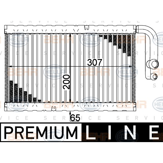 Слика на испарувач, клима уред BEHR HELLA SERVICE PREMIUM LINE 8FV 351 003-521 за Mercedes SL (r230) 350 - 316 коњи бензин