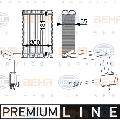 Слика на испарувач, клима уред BEHR HELLA SERVICE PREMIUM LINE 8FV 351 004-641 за BMW 7 Series G11 730 d xDrive - 265 коњи дизел