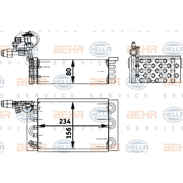 Слика на Испарувач, клима уред BEHR HELLA SERVICE PREMIUM LINE 8FV 351 211-411