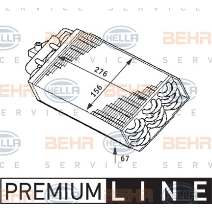 Слика на испарувач, клима уред BEHR HELLA SERVICE PREMIUM LINE 8FV 351 211-721 за BMW Z4 Cabrio E85 2.2 i - 170 коњи бензин