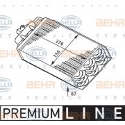 Слика 1 на испарувач, клима уред BEHR HELLA SERVICE PREMIUM LINE 8FV 351 211-721