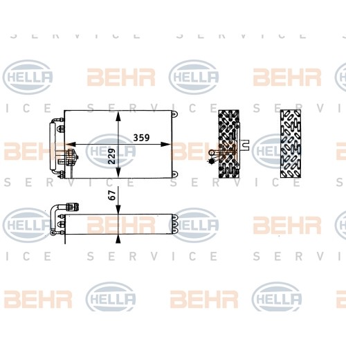 Слика на испарувач, клима уред BEHR HELLA SERVICE PREMIUM LINE 8FV 351 330-141 за камион Volvo FH 16/520 - 520 коњи дизел