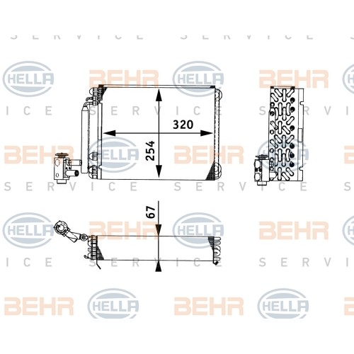 Слика на испарувач, клима уред BEHR HELLA SERVICE PREMIUM LINE 8FV 351 330-191 за камион Renault Magnum AE 420ti.18 - 415 коњи дизел