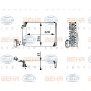 Слика 1 на испарувач, клима уред BEHR HELLA SERVICE PREMIUM LINE 8FV 351 330-191