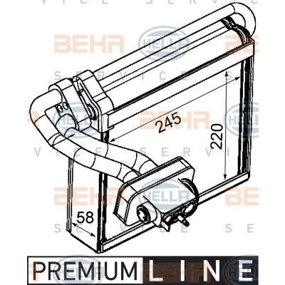 Слика на испарувач, клима уред BEHR HELLA SERVICE PREMIUM LINE 8FV 351 331-231 за Ford Focus 3 Saloon 1.6 TDCi - 115 коњи дизел