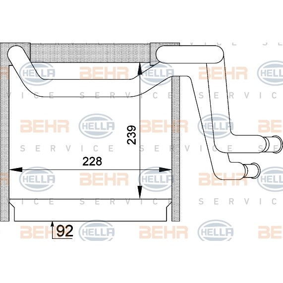 Слика на испарувач, клима уред BEHR HELLA SERVICE PREMIUM LINE 8FV 351 336-001 за Ford Transit BUS (E) 1994 2.0 CNG - 114 коњи Бензин/Метан (CNG)