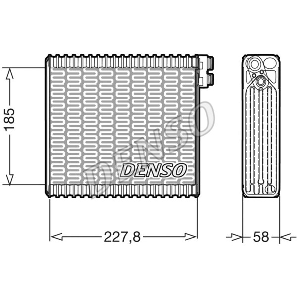 Слика на испарувач, клима уред DENSO DEV09011 за Fiat Stilo 192 1.9 JTD (192AXS1B, 192BXS1B) - 90 коњи дизел