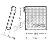 Слика 1 на испарувач, клима уред DENSO DEV09103