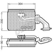 Слика 1 на испарувач, клима уред DENSO DEV23003