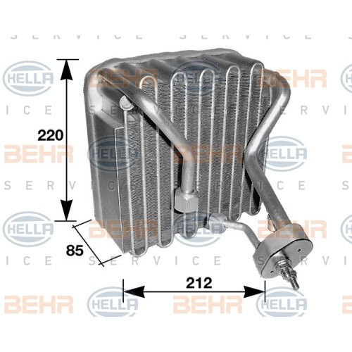 Слика на испарувач, клима уред HELLA 8FV 351 210-351 за Hyundai Excel 1 (X-3) 1.5 i 12V - 88 коњи бензин