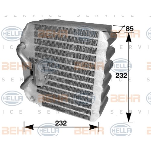 Слика на испарувач, клима уред HELLA 8FV 351 210-371 за Hyundai Lantra 2 Saloon (J-2) 1.9 D - 68 коњи дизел