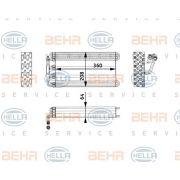 Слика 1 $на Испарувач, клима уред HELLA BEHR  SERVICE  PREMIUM LINE 8FV 351 330-131