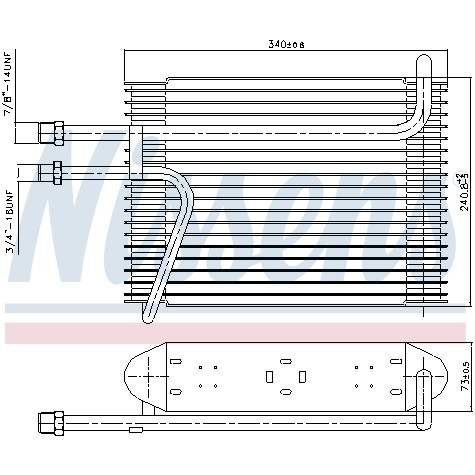 Слика на испарувач, клима уред NISSENS 92155 за Volvo 740 Saloon (744) 2.0 - 121 коњи бензин