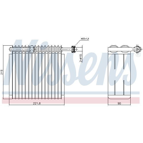 Слика на Испарувач, клима уред NISSENS 92199
