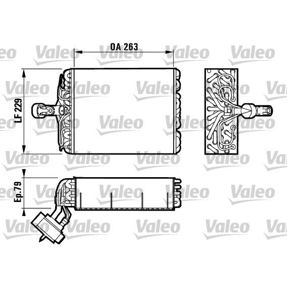 Слика на испарувач, клима уред VALEO 817080 за Citroen ZX Break N2 1.4 i - 75 коњи бензин