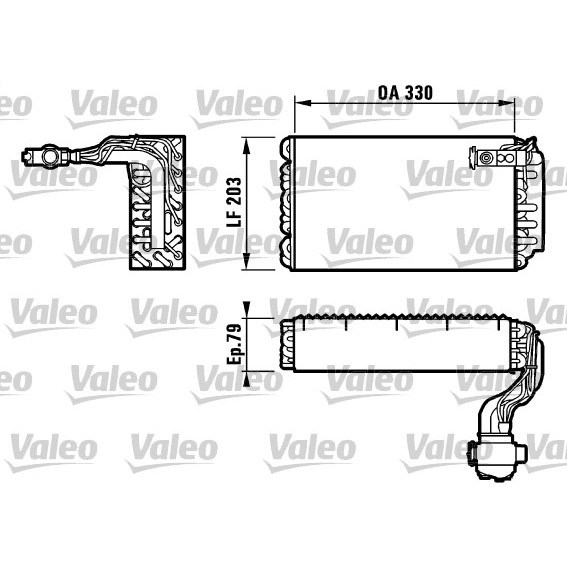 Слика на испарувач, клима уред VALEO 817090 за Peugeot 605 Saloon 2.0 - 114 коњи бензин