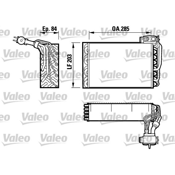 Слика на испарувач, клима уред VALEO 817092 за Peugeot 405 Saloon (4B) 1.6 - 92 коњи бензин