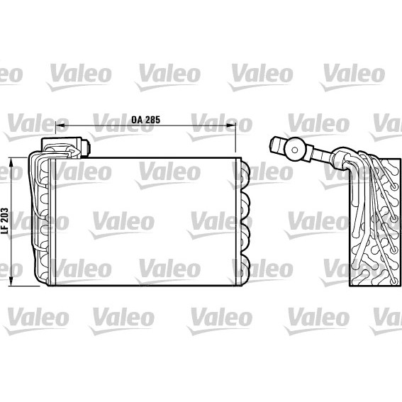 Слика на испарувач, клима уред VALEO 817094 за Peugeot 405 Estate (4E) 1.9 TD - 90 коњи дизел