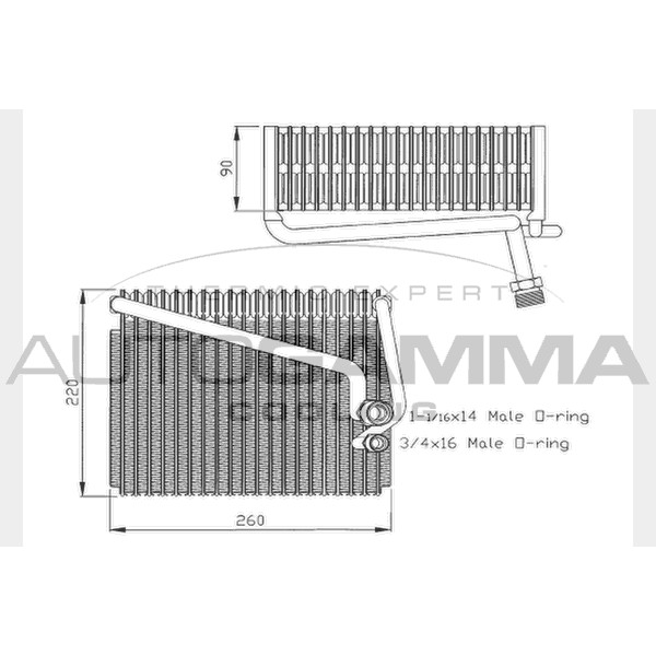 Слика на Испарувач на клима уред AUTOGAMMA 112004