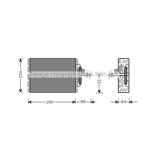 Слика на Испарувач на клима уред AVA QUALITY COOLING CNV016 за Citroen Xantia Estate X1 1.8 i - 101 коњи бензин