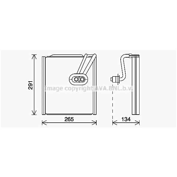 Слика на Испарувач на клима уред AVA QUALITY COOLING KAV292 за Kia Pro Cee\'d (JD) 1.6 CRDi 110 - 110 коњи дизел