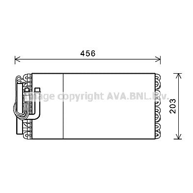 Слика на Испарувач на клима уред AVA QUALITY COOLING MEV286 за камион Mercedes Actros 1996 2050 AS - 503 коњи дизел