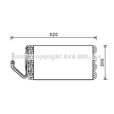 Слика на Испарувач на клима уред AVA QUALITY COOLING MNV069 за камион MAN F 2000 19.343 FS,19.343 FLS,19.343 FLLS - 340 коњи дизел