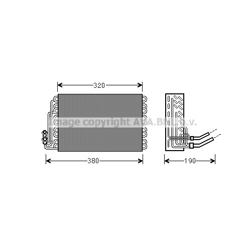 Слика на Испарувач на клима уред AVA QUALITY COOLING MSV462 за Mercedes Sprinter 3-t Platform (903) 310 D 2.9 - 102 коњи дизел