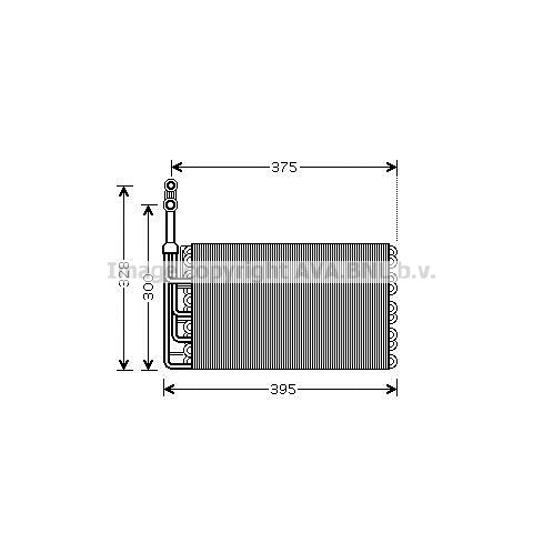 Слика на Испарувач на клима уред AVA QUALITY COOLING RTV357 за Renault Master 2 Bus (JD,ND) 2.5 D - 80 коњи дизел