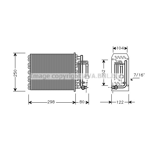 Слика на Испарувач на клима уред AVA QUALITY COOLING SBV049 за Saab 900 Convertible 2.0 -16 - 126 коњи бензин