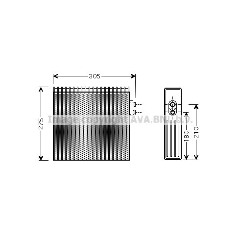 Слика на Испарувач на клима уред AVA QUALITY COOLING TOV421 за Toyota Land Cruiser 100 (J10) 4.2 TD (HDJ100_) - 204 коњи дизел