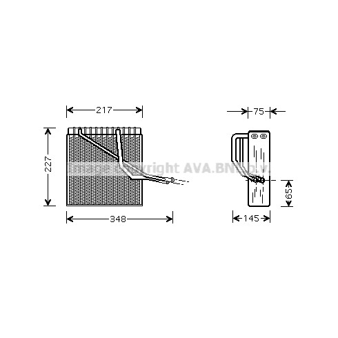 Слика на Испарувач на клима уред AVA QUALITY COOLING VNV055 за VW Jetta 4 Estate (1J6) 2.3 V5 - 170 коњи бензин