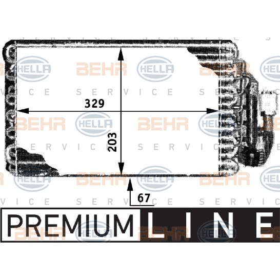 Слика на Испарувач на клима уред HELLA BEHR  SERVICE  PREMIUM LINE 8FV 351 210-011 за BMW 5 Sedan E34 M 3.8 - 340 коњи бензин