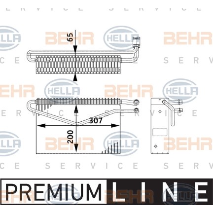 Слика на Испарувач на клима уред HELLA BEHR  SERVICE  PREMIUM LINE 8FV 351 211-761 за камион Mercedes Actros MP2, MP3 1832 AK - 320 коњи дизел