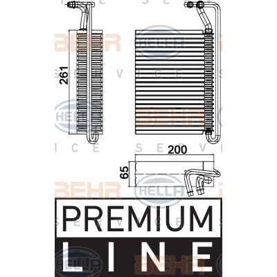 Слика на Испарувач на клима уред HELLA BEHR  SERVICE  PREMIUM LINE 8FV 351 330-501 за BMW 3 Touring E46 320 i - 150 коњи бензин