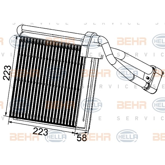 Слика на Испарувач на клима уред HELLA BEHR  SERVICE  PREMIUM LINE 8FV 351 330-741 за Ford Focus 2 (da) 1.6 Flex - 113 коњи Бензин/Етанол