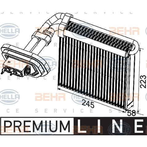 Слика на Испарувач на клима уред HELLA BEHR  SERVICE  PREMIUM LINE 8FV 351 330-791 за Ford S-Max 2.0 TDCi - 140 коњи дизел