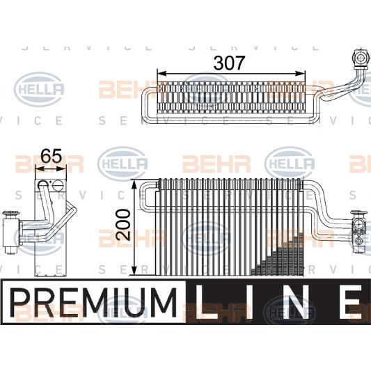 Слика на Испарувач на клима уред HELLA BEHR  SERVICE  PREMIUM LINE 8FV 351 336-111