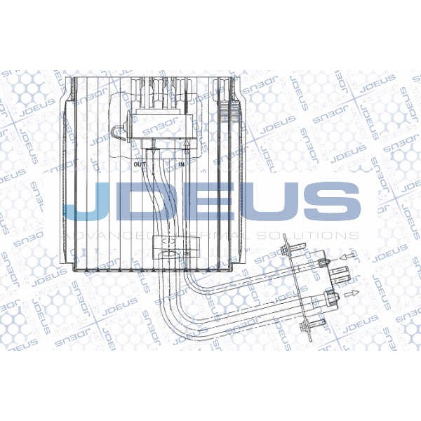 Слика на Испарувач на клима уред JDEUS RA9140021 за камион Iveco Daily 2 Bus Box 29 L 12 V (ALKA41A2, ALLA52A2, ALKA42A2) - 116 коњи дизел