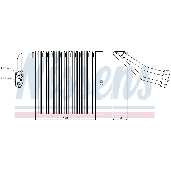 Слика на Испарувач на клима уред NISSENS 92195 за Volvo V50 Estate (MW) 1.6 D - 110 коњи дизел