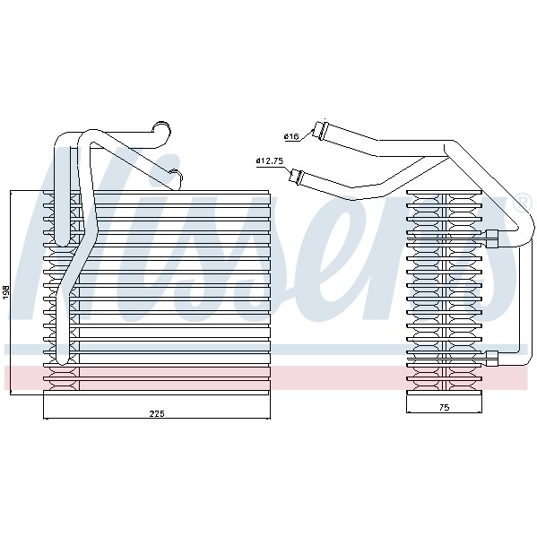 Слика на Испарувач на клима уред NISSENS 92205 за Citroen Berlingo 1 BOX M 1.9 D (MBDJY) - 70 коњи дизел