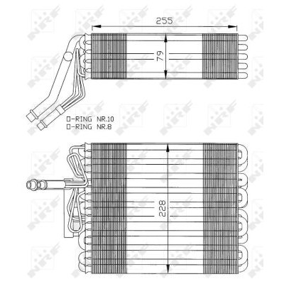 Слика на Испарувач на клима уред NRF 36025 за VW Caddy 2 Box (9K9A) 1.7 SDI - 57 коњи дизел