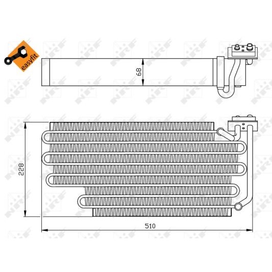 Слика на Испарувач на клима уред NRF EASY FIT 36108 за камион Scania P,G,R,T Series P 310 - 310 коњи дизел