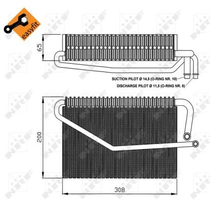 Слика на Испарувач на клима уред NRF EASY FIT 36122 за Mercedes C-class Sports Coupe (CL203) C 320 (203.764) - 218 коњи бензин