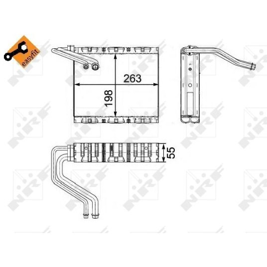 Слика на Испарувач на клима уред NRF EASY FIT 36142 за Volvo S80 Saloon T6 AWD - 286 коњи бензин