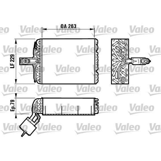 Слика на Испарувач на клима уред VALEO 817083 за Citroen Xantia Break X1 2.0 i - 121 коњи бензин