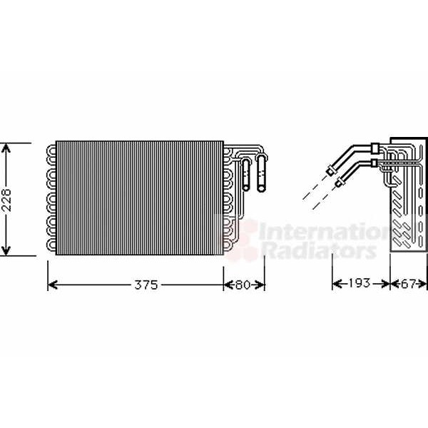 Слика на Испарувач на клима уред VAN WEZEL 3000V020 за Mercedes Vito BUS (638) 113 2.0 (638.114, 638.194) - 129 коњи бензин